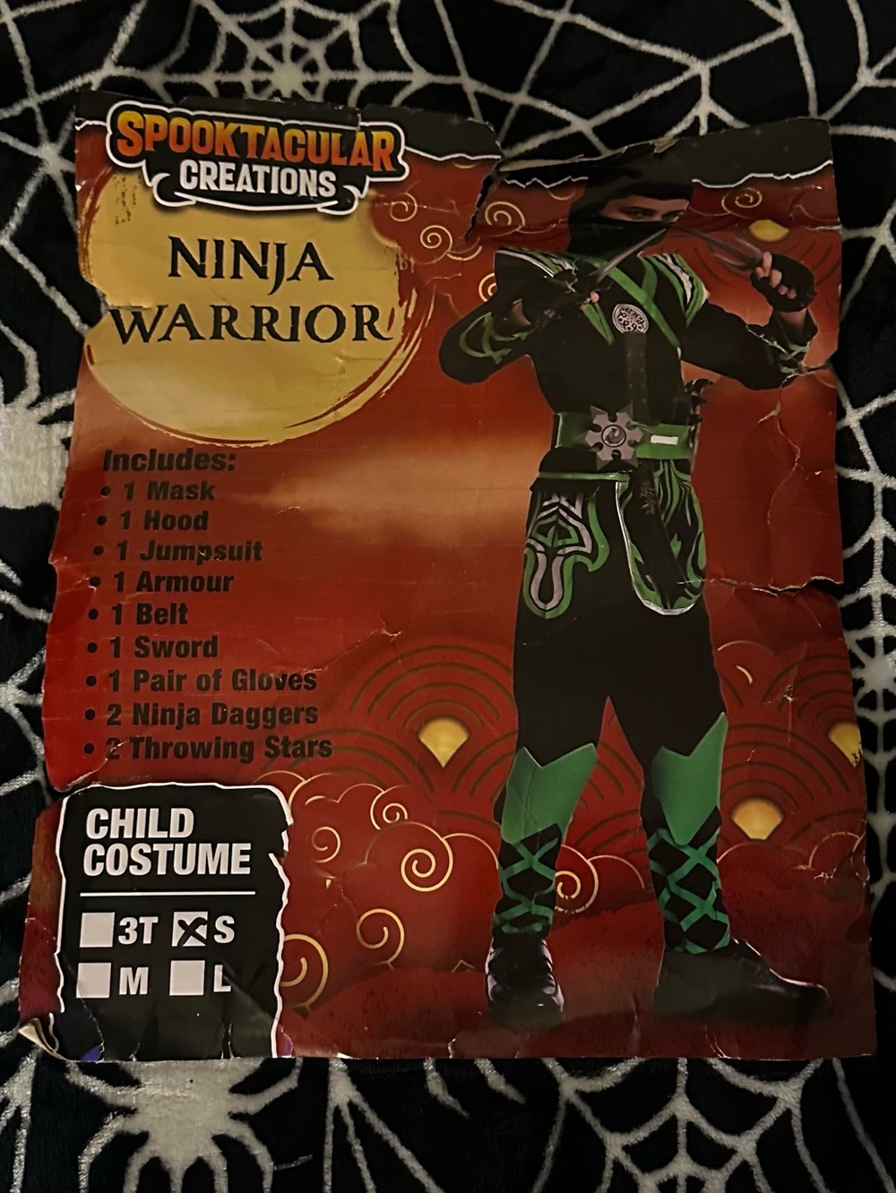 Ninja Warrior Kids Costume - Black & Green